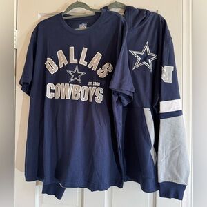 Dallas Cowboys NFL T-Shirt and Zip Up Hoodie Bundle